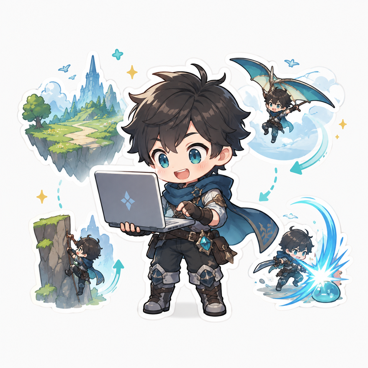 鳴潮の探索や戦闘をイメージしたイラスト