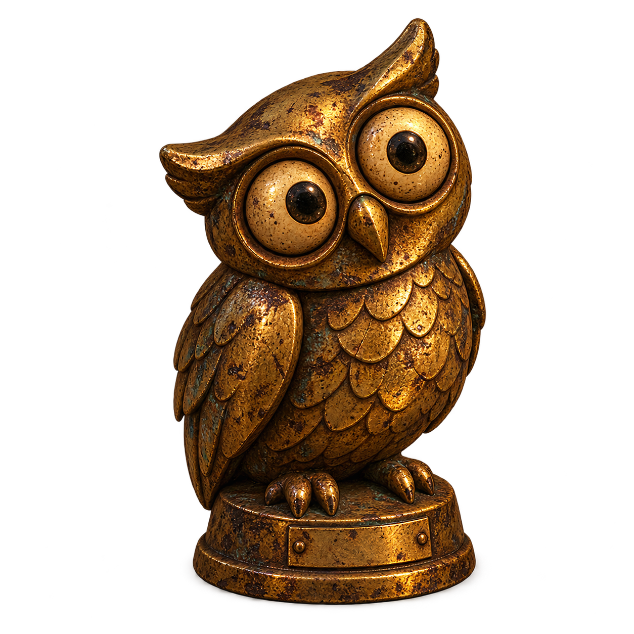 R.E.P.O.で回収するお宝をイメージした金色のフクロウの置物